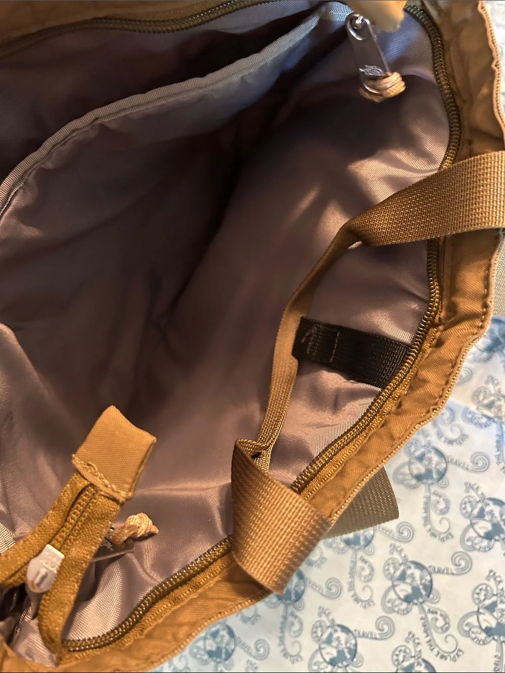 North Face Berkeley tote army green color